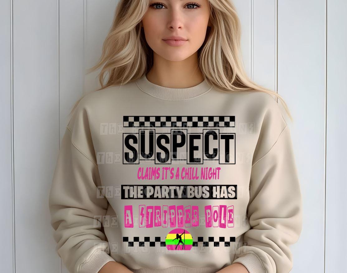 Funny Bachelorette Party PNG | Stripper Pole Party Bus (Digital Download)