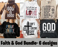 God & Faith DTF Bundle – 6 Inspirational Direct-to-Film Transfers | 6-Pack Ready to Press Heat Transfers