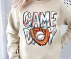 Step up your game day look with this Retro Baseball Game Day DTF Transfer! Featuring a vintage-inspired design, this transfer is perfect for creating trendy baseball shirts, sweatshirts, and more. Just press and go—no weeding required! put it on a sweatshirt