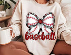 Baseball Bow DTF Transfer | Retro Hand Lettered Design