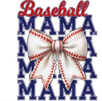 Baseball Mama Blue DTF Transfer | Vintage Sports Graphic
