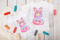 Easter Bunny Baby Onesie with Hand Painted Brushstroke Design