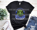 Get ready to rock testing season with this high-quality DTF transfer featuring a gator head wearing headphones and the phrase STAAR Rock Your Accommodations! Perfect for teachers, administrators, and school staff, this ready-to-press transfer makes it easy to create custom shirts for testing season! on black