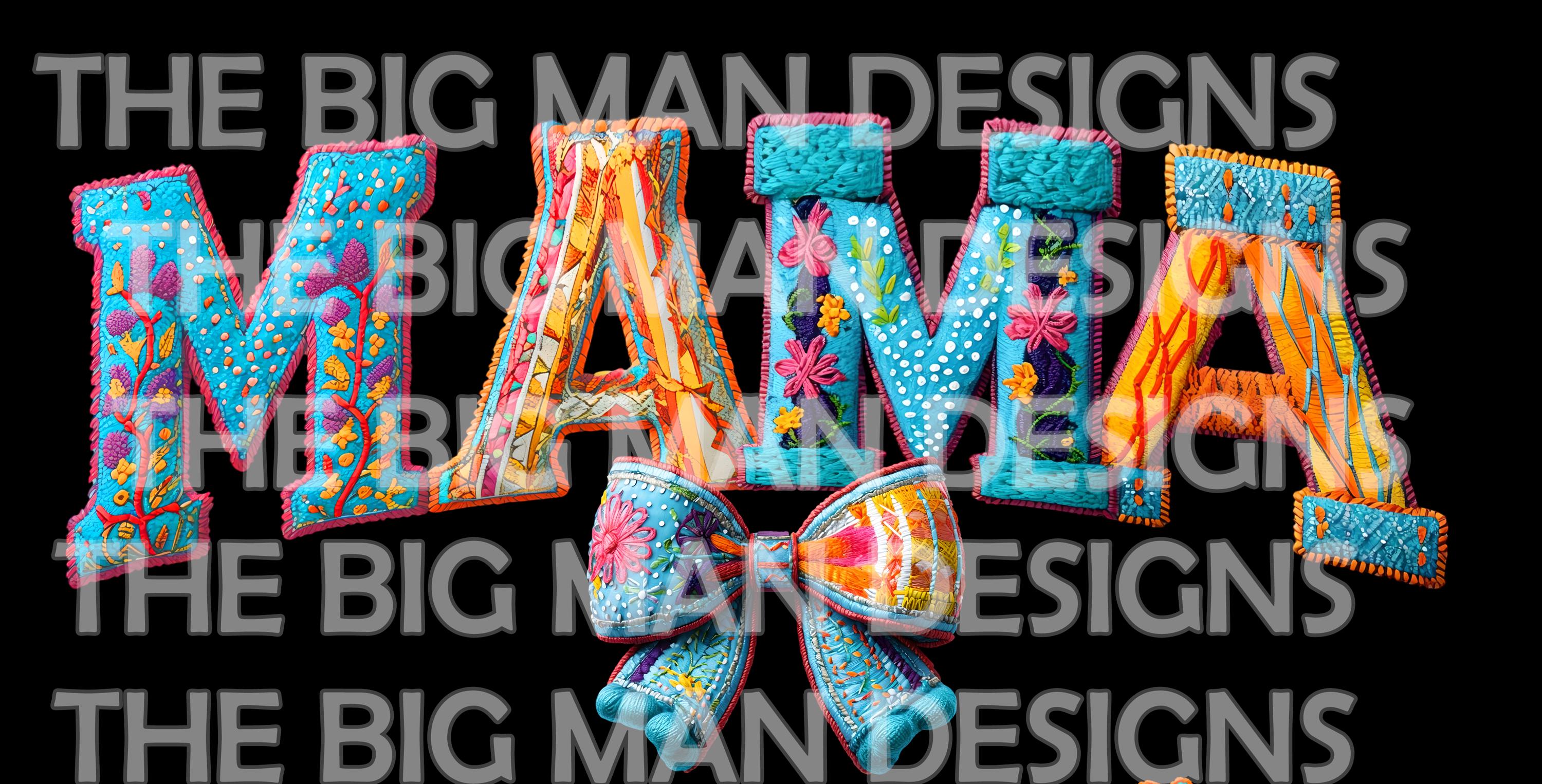Faux Yarn Embroidery “Mama” Digital Download | Colorful Floral PNG for Sublimation & Printing 🌸✨
Create beautiful custom apparel and gifts with this high-resolution digital “Mama” design! This intricate faux yarn embroidery effect features vibrant colors, delicate floral details, and a handcrafted aesthetic—perfect for t-shirts, sweatshirts, tote bags, mugs, and more! on black