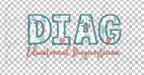 DIAG DTF Transfer - Floral Educational Diagnostician Faux Embroidery Print