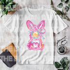 Happy Easter Coquette Flowers DTF Transfer | Ready-to-Press Easter Shirt Print | Pastel Bunny Bow Design