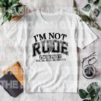 For the bold, the blunt, and the unapologetically honest—this "I'm Not Rude, I'm Honest – You're Just Sensitive" DTF transfer is perfect for those who speak their mind without sugarcoating it! Featuring a trendy, edgy design, this print is great for making a statement at work, with friends, or just in everyday life. on white