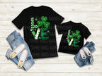 Celebrate St. Patrick’s Day with this adorable "Love" DTF transfer featuring a shamrock as the O in the word “Love”! This festive green design combines the spirit of the holiday with the cuteness of a shamrock, making it perfect for creating lucky St. Patrick's Day outfits. Whether you're heading to a celebration or just want to add a little festive charm to your wardrobe, this ready-to-press DTF transfer is the perfect way to bring some luck and love into your day! on black
