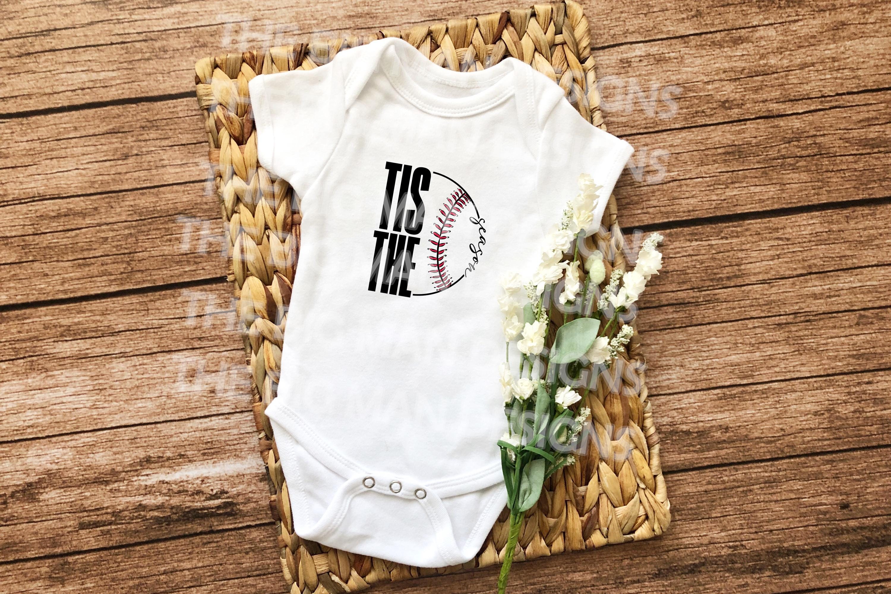 Tis the Season Baseball Onesie | Vintage Kids Game Day Outfit