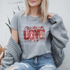 Create the perfect Valentine’s Day shirt with this ready-to-press Direct to Film (DTF) transfer! Featuring a vintage-inspired retro design, this transfer adds a touch of nostalgic charm to any t-shirt. Whether you're celebrating love, Galentine’s Day, or just want a stylish Valentine’s look, this print is a must-have! on grey