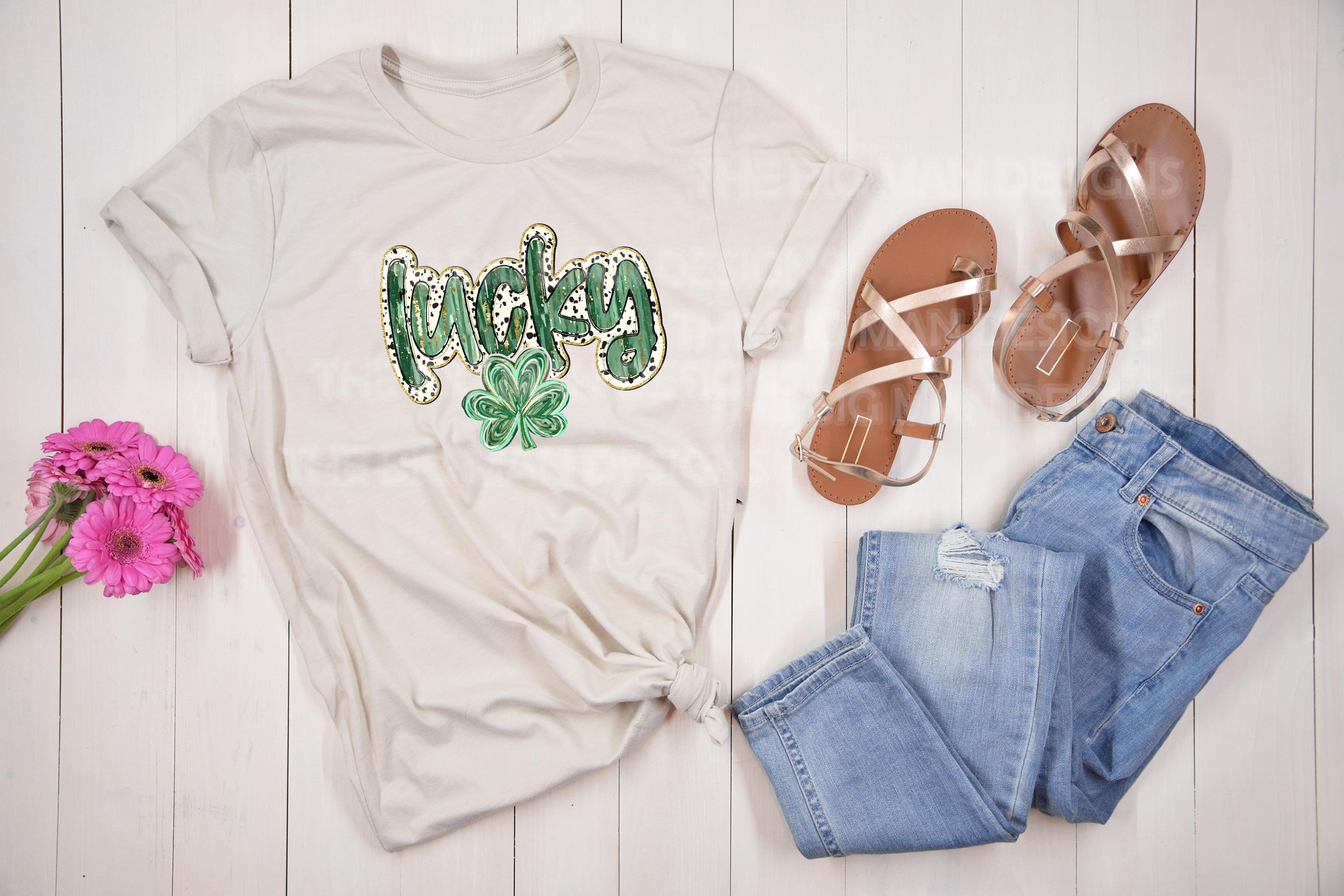 Glitter Shamrock Coquette DTF Transfer | St. Patrick’s Day Design