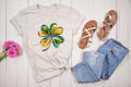 St. Patrick's Day Brushstroke Shamrock DTF Transfer | Ready-to-Press