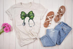 St. Patrick's Day Nurse Bow DTF Transfer | Lucky Shamrock Design
