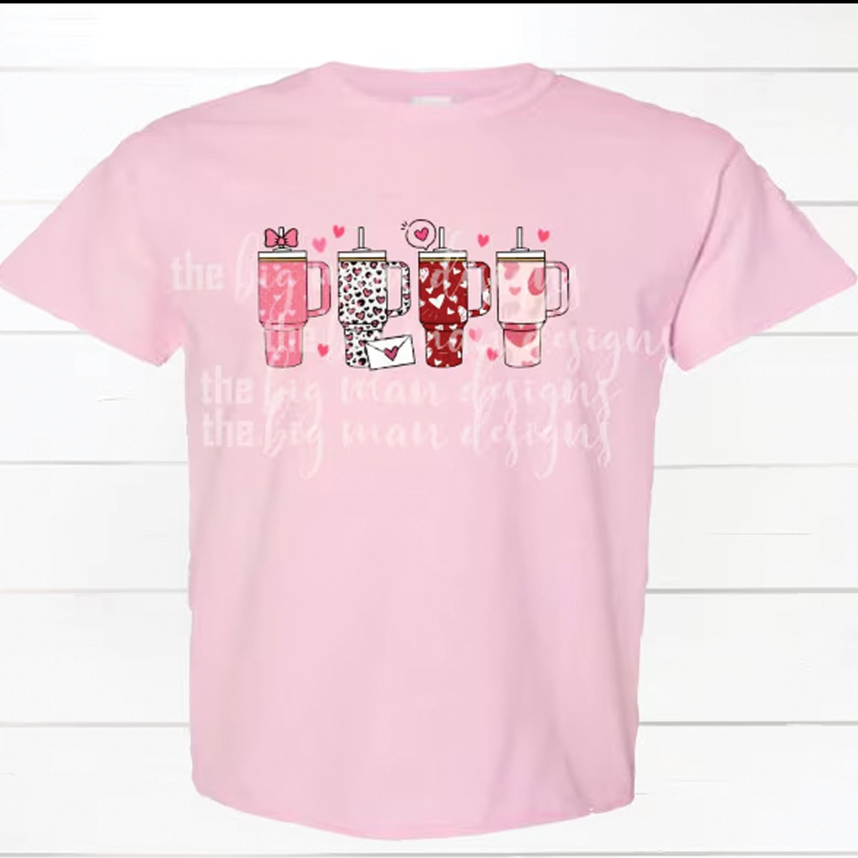 Tumbler Hearts Valentines Day T-Shirt | Softstyle Unisex Fit