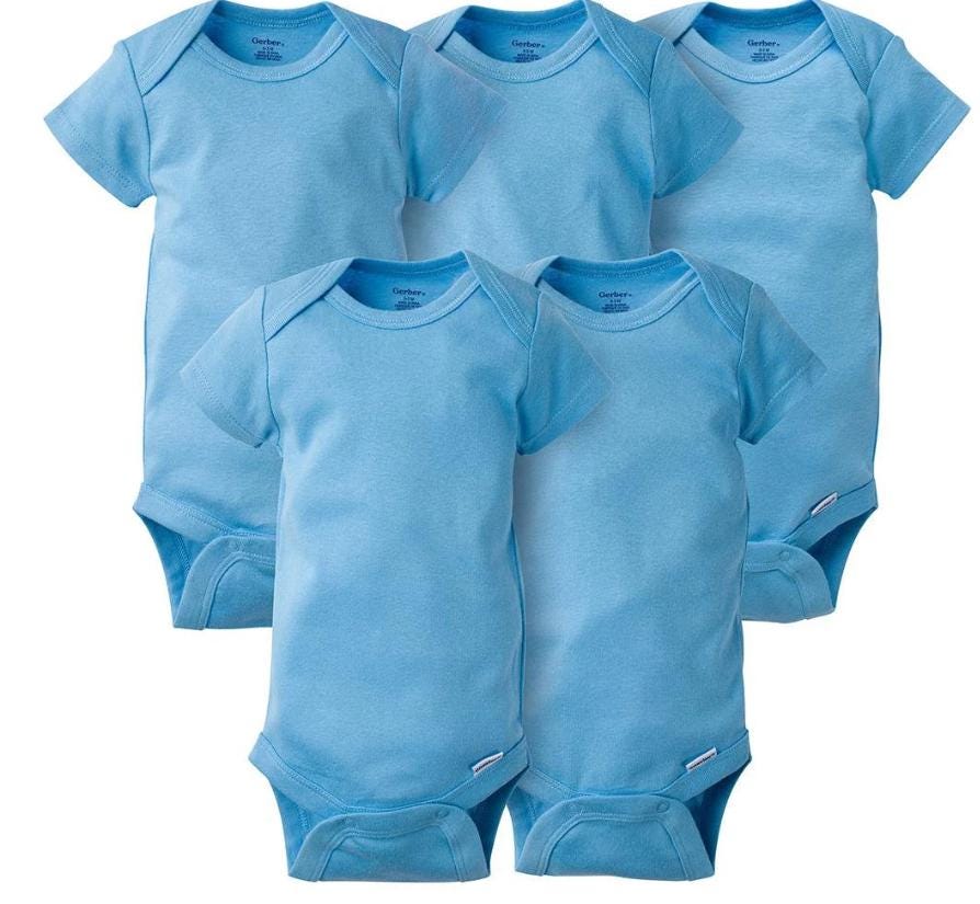 gerber light blue onesie