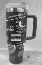 ACOTAR Personalized 40 oz Stainless Steel Tumbler with Handle, Lid, and Straw | Stanley Dupe