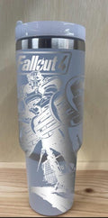 Fall Out 2 Personalized 40 oz Stainless Steel Tumbler with Handle, Lid, and Straw | Stanley Dupe