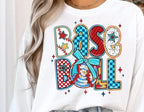 Step up your game day look with this Retro Baseball Game Day DTF Transfer! Featuring a vintage-inspired design, this transfer is perfect for creating trendy baseball shirts, sweatshirts, and more. Just press and go—no weeding required! close up