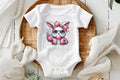 Peace Bunny Bubble Coquette Bow Baby Bodysuit| Onesie | Toddler T-shirt| baby girl Easter outfit| baby boy Easter outfit