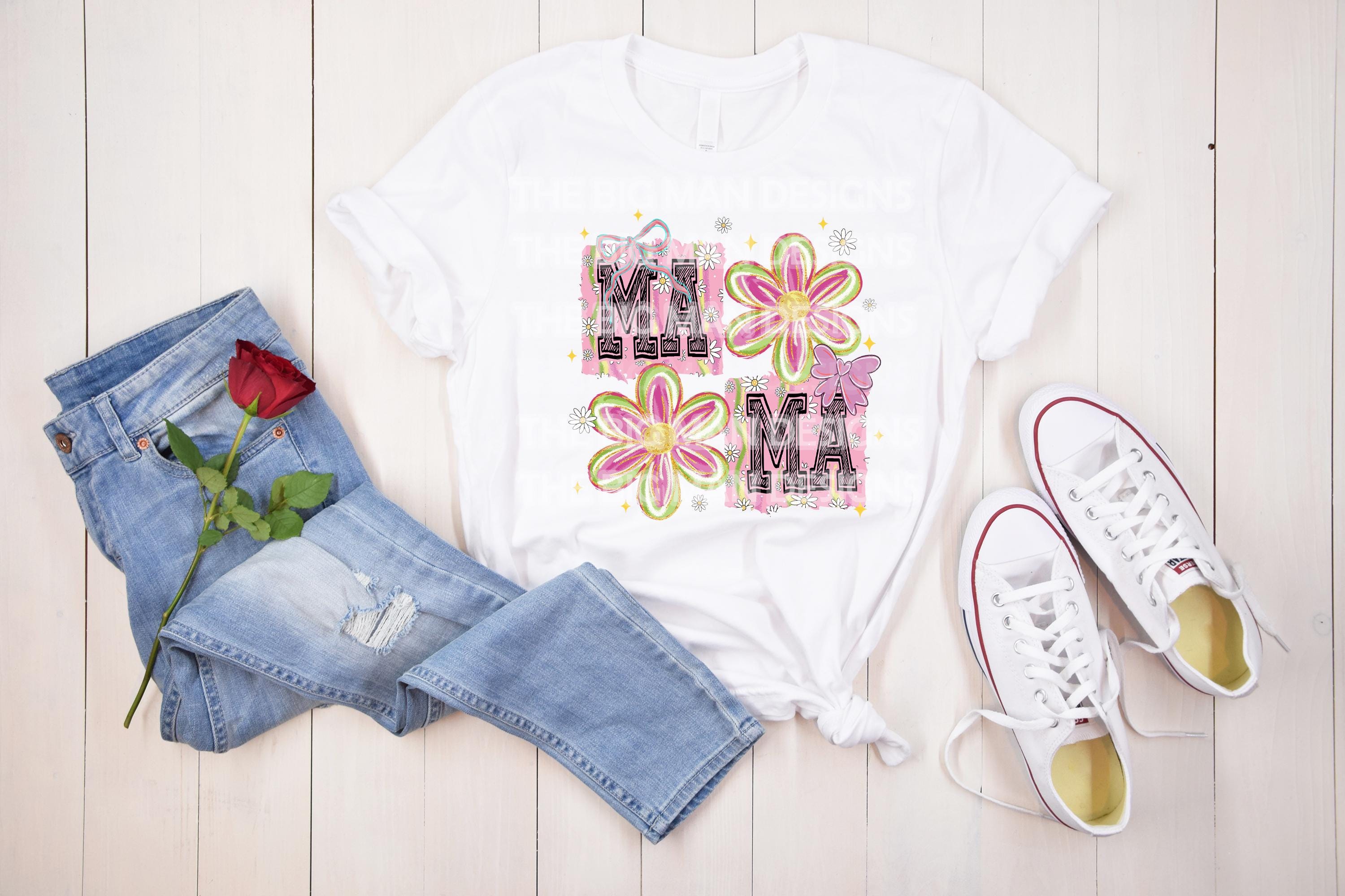 Mama Boho Doodle Flowers DTF Transfer – Boho Chic Mama DIY Transfer - Elevate your DIY apparel projects with our Mama Boho Doodle Flowers DTF Transfer. High-quality transfer is designed for mothers who love a boho chic style. Featuring hand-drawn doodle flowers in artistic pastel hues, it’s perfect for t-shirts, sweatshirts, tote bags, etc. The vibrant, long-lasting print is produced using Direct-to-Film (DTF), ensuring a smooth, durable finish on cotton, polyester, and blended fabrics.