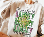 St Patrick's Day DTF Transfer Bundle | Boho Shamrock Clover Designs