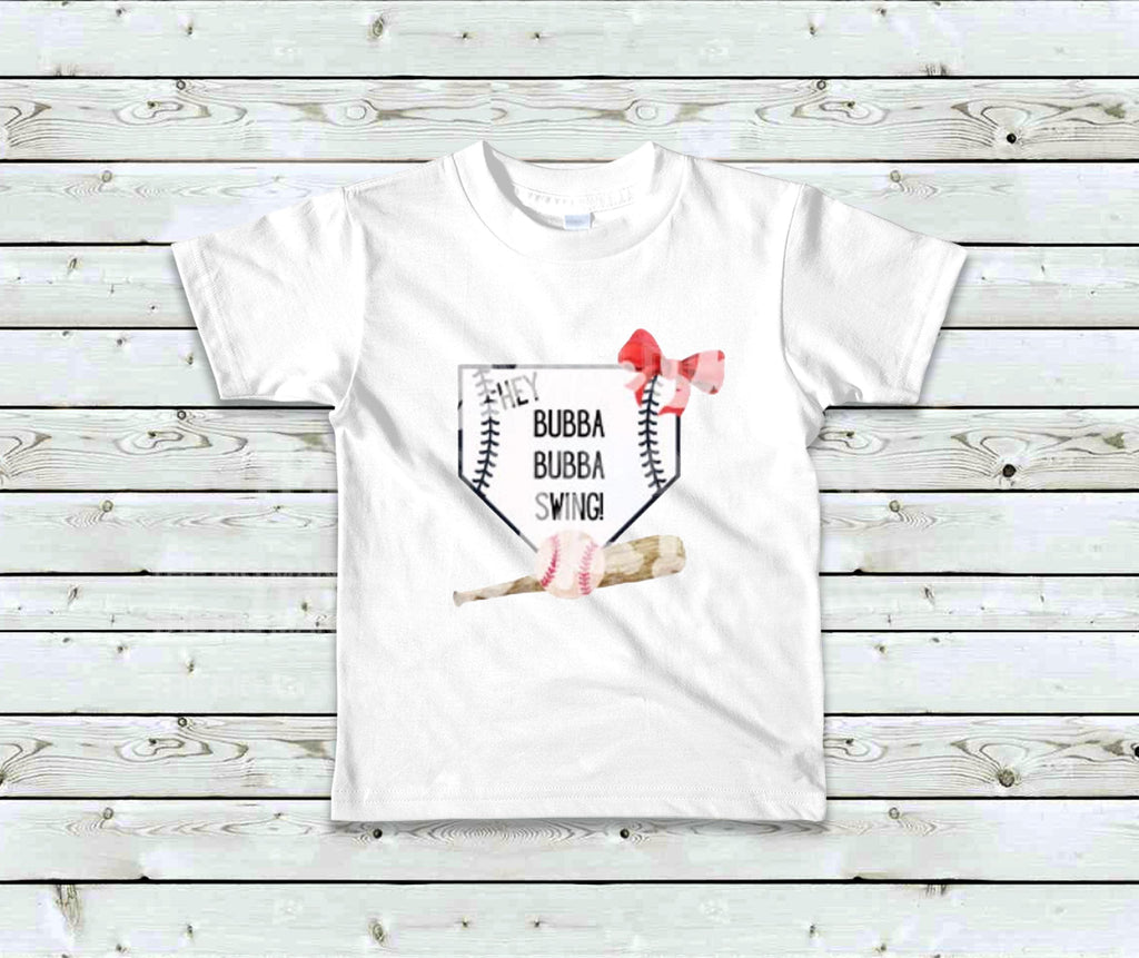 Hey Bubba Baseball Shirt | Red Bow Coquette Tee