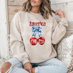 America Cherry DTF Print, Patriotic Cherry with Blue Bow Transfer, 4th of July Ready to Press, Independence Day Shirt Transfer, American Flag Cherry
Show your patriotic pride with this vibrant America Cherry DTF print! This ready-to-press transfer features charming red cherries adorned with white stars and a delightful blue bow, perfect for creating eye-catching apparel and accessories. Ideal for 4th of July outfits, Independence Day celebrations, patriotic gatherings, or everyday American pride