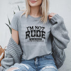 For the bold, the blunt, and the unapologetically honest—this "I'm Not Rude, I'm Honest – You're Just Sensitive" DTF transfer is perfect for those who speak their mind without sugarcoating it! Featuring a trendy, edgy design, this print is great for making a statement at work, with friends, or just in everyday life. on grey