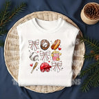Step up your game day style with this adorable Retro Coquette Baseball DTF Transfer! Featuring a vintage-inspired 3x3 grid design with all the baseball essentials—bows, a bat, a glove, a helmet, a baseball, and must-have stadium snacks like a hot dog and popcorn—this transfer brings a trendy, playful touch to any baseball tee, sweatshirt, or onesie! Just press and go—no weeding required!