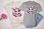 Hop into Easter with a vintage twist! This Retro Easter Bunny Blowing Bubble DTF Transfer features an adorable Easter Bunny in classic retro style, blowing a fun bubble for a playful, nostalgic feel. Perfect for anyone looking to add old-school charm to their Easter wardrobe, this transfer brings both style and fun to your holiday celebrations. on sport grey and natural