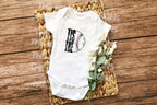 Step up your game day look with this Tis the Season Retro Baseball Game Day DTF Transfer! Featuring a vintage-inspired design, this transfer is perfect for creating trendy baseball shirts, sweatshirts, and more. Just press and go—no weeding required! on a onesie