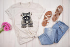 Cute But Feral Raccoon DTF Transfer | Sassy Shirt Print