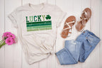 Lucky Shamrock Stripes DTF Transfer | St. Patrick's Day Shirt Print