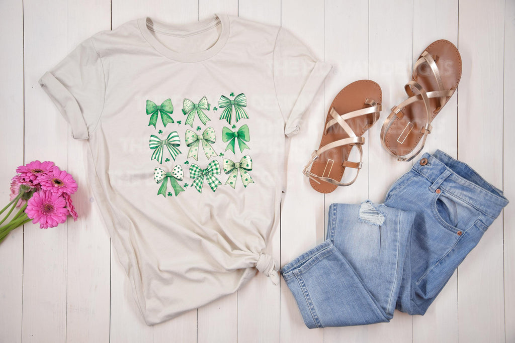Retro Coquette St. Patrick's Day DTF Transfer | Irish Bows