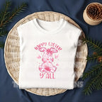 Floral Pink Toile Chinoiserie "Happy Easter Y’all" DTF Transfer | Vintage Southern Easter Transfer | Ready-to-Press