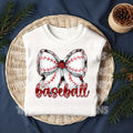 Baseball Bow DTF Transfer | Retro Hand Lettered Design