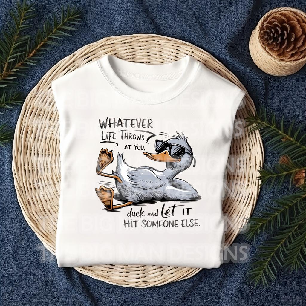 Funny Duck DTF Transfer | Relaxed Humor Shirt Print