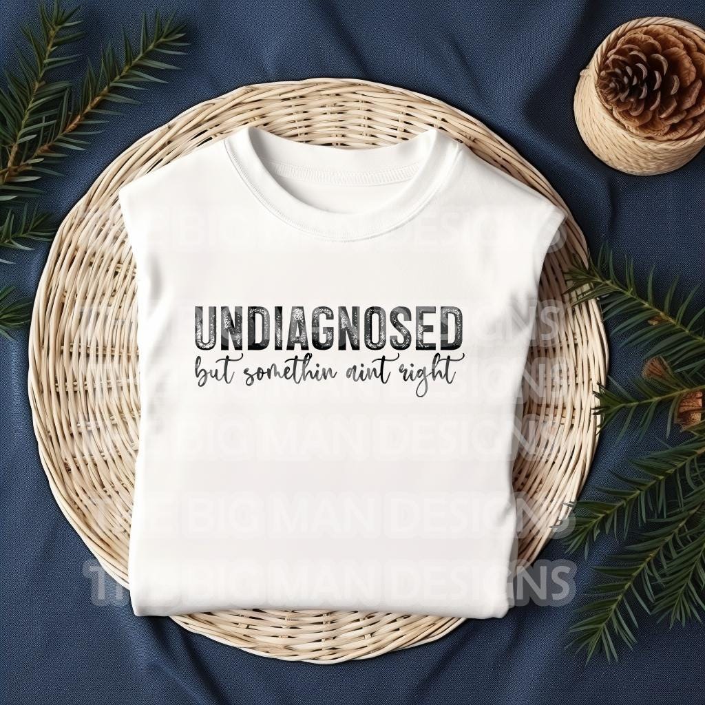 Funny Mental Health DTF Transfer – Undiagnosed Quote, Duck Design