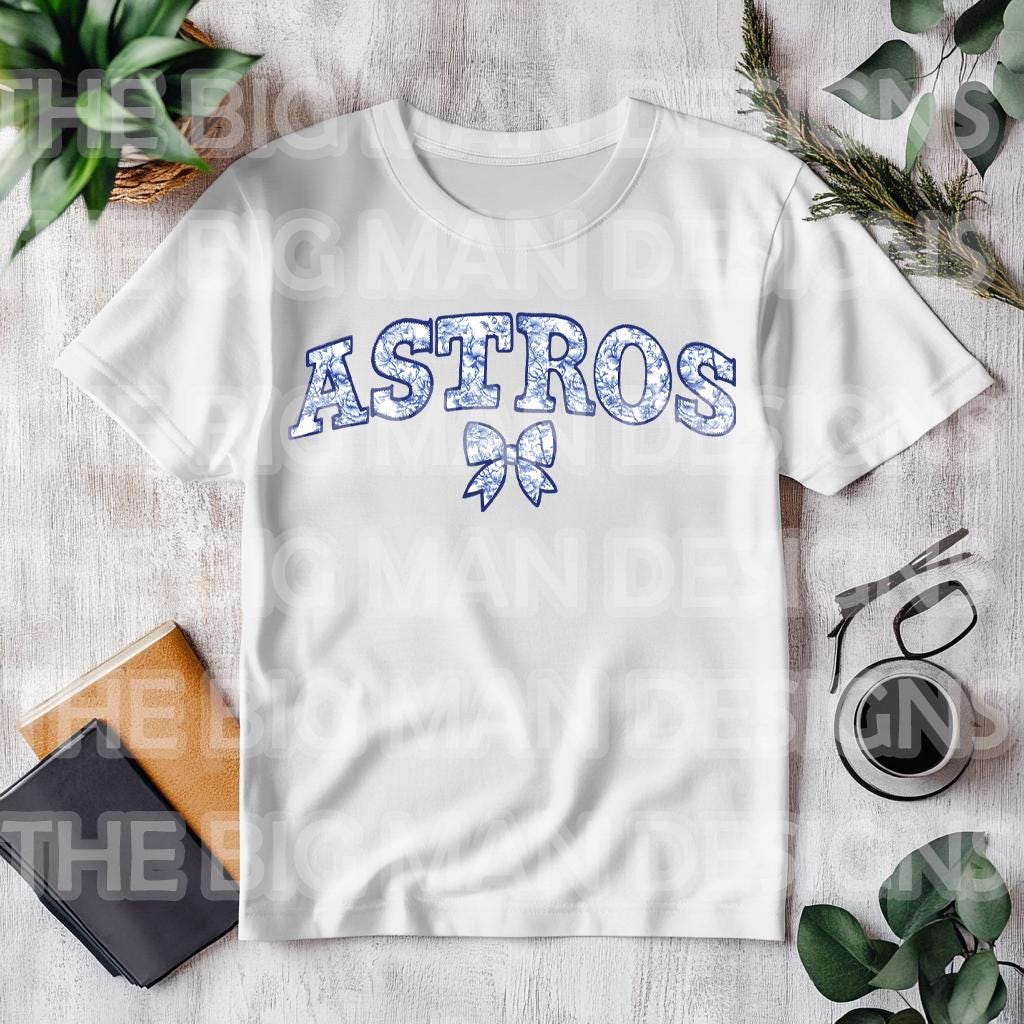 ASTROS Faux Embroidery Appliqué with Toile Design DTF Transfer

Give your shirts a vintage-meets-trendy vibe with this ASTROS Faux Embroidery Appliqué DTF Transfer featuring a toile fabric-inspired design! This high-quality direct-to-film (DTF) transfer mimics the look of embroidered appliqué with a faux quilted baseball and a delicate coquette bow, all in classic Astros blues, oranges, and whites. on white