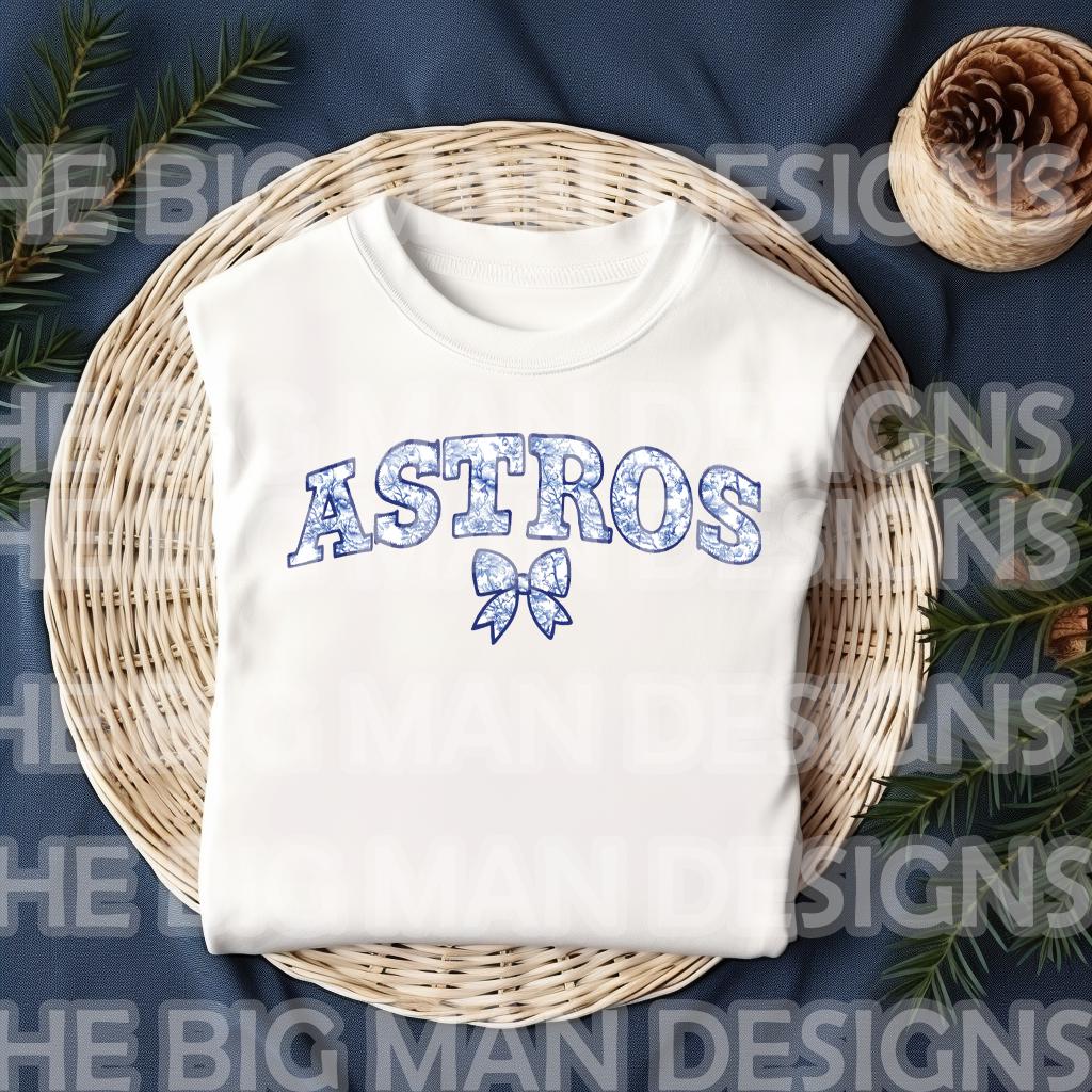 ASTROS Faux Embroidery Appliqué with Toile Design DTF Transfer

Give your shirts a vintage-meets-trendy vibe with this ASTROS Faux Embroidery Appliqué DTF Transfer featuring a toile fabric-inspired design! This high-quality direct-to-film (DTF) transfer mimics the look of embroidered appliqué with a faux quilted baseball and a delicate coquette bow, all in classic Astros blues, oranges, and whites.