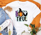 Halloween T Shirt & Sweatshirt | Boo-tiful Spooky DTF Print – 100% Cotton, White/Grey/Natural

Description:
Elevate your Halloween style with our Boo-tiful Halloween apparel—crafted for comfort and designed to stand out! This listing features both t-shirts and sweatshirts, all made from 100% cotton and printed using vibrant, durable DTF technology.