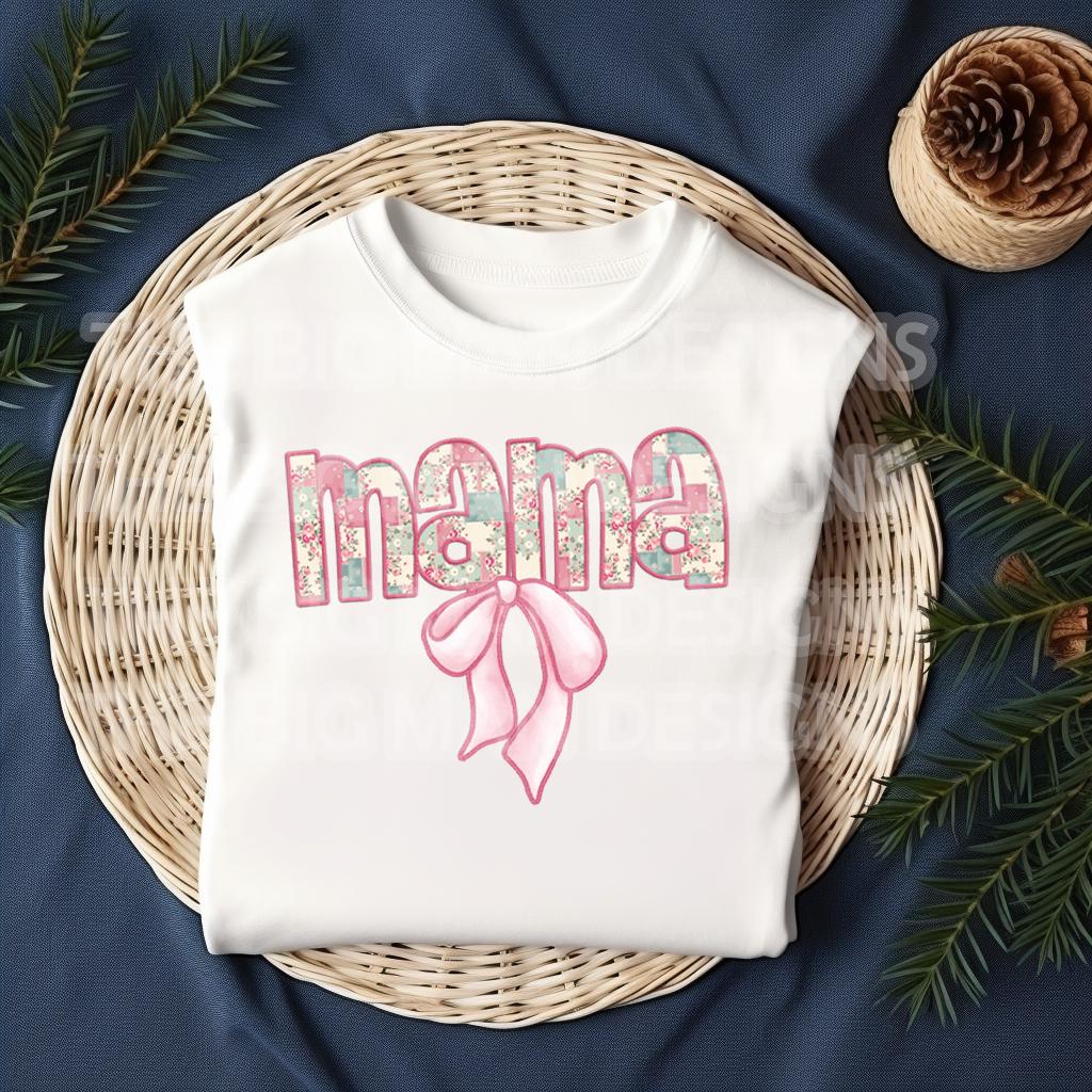 Mama Faux Quilted Embroidered DTF Transfer – Pastel Design with Coquette Bow

Description:
Elevate your DIY apparel with our Mama Faux Quilted Embroidered DTF Transfer. This high-quality transfer features a charming pastel design with intricate faux quilted and embroidered details, accented by an elegant coquette bow. Perfect for adding a unique, stylish touch to your favorite t-shirts, sweatshirts, or bags, our DTF transfer offers a vibrant, durable finish that stands up to repeated washes