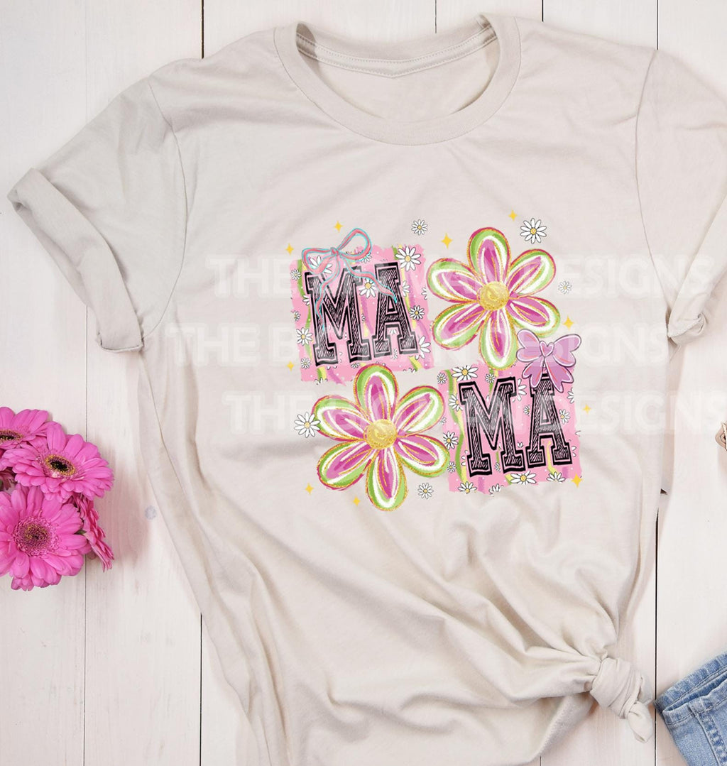 Mama Boho Doodle Flowers DTF Transfer – Boho Chic Mama DIY Transfer - Elevate your DIY apparel projects with our Mama Boho Doodle Flowers DTF Transfer. High-quality transfer is designed for mothers who love a boho chic style. Featuring hand-drawn doodle flowers in artistic pastel hues, it’s perfect for t-shirts, sweatshirts, tote bags, etc. The vibrant, long-lasting print is produced using Direct-to-Film (DTF), ensuring a smooth, durable finish on cotton, polyester, and blended fabrics.