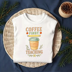 Cute Coffee Teacher Shirt Design for Sublimation