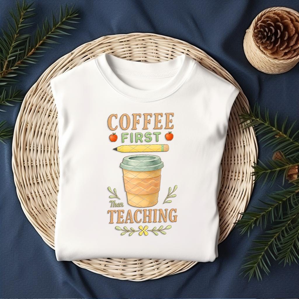Teacher Coffee Shirt for School Spirit Days and Teacher Gifts