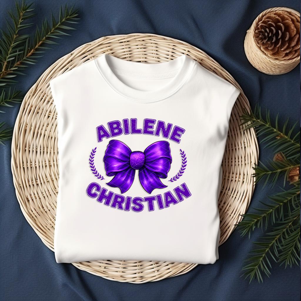 Purple Cheer Bow School Spirit Shirt or Sweatshirt