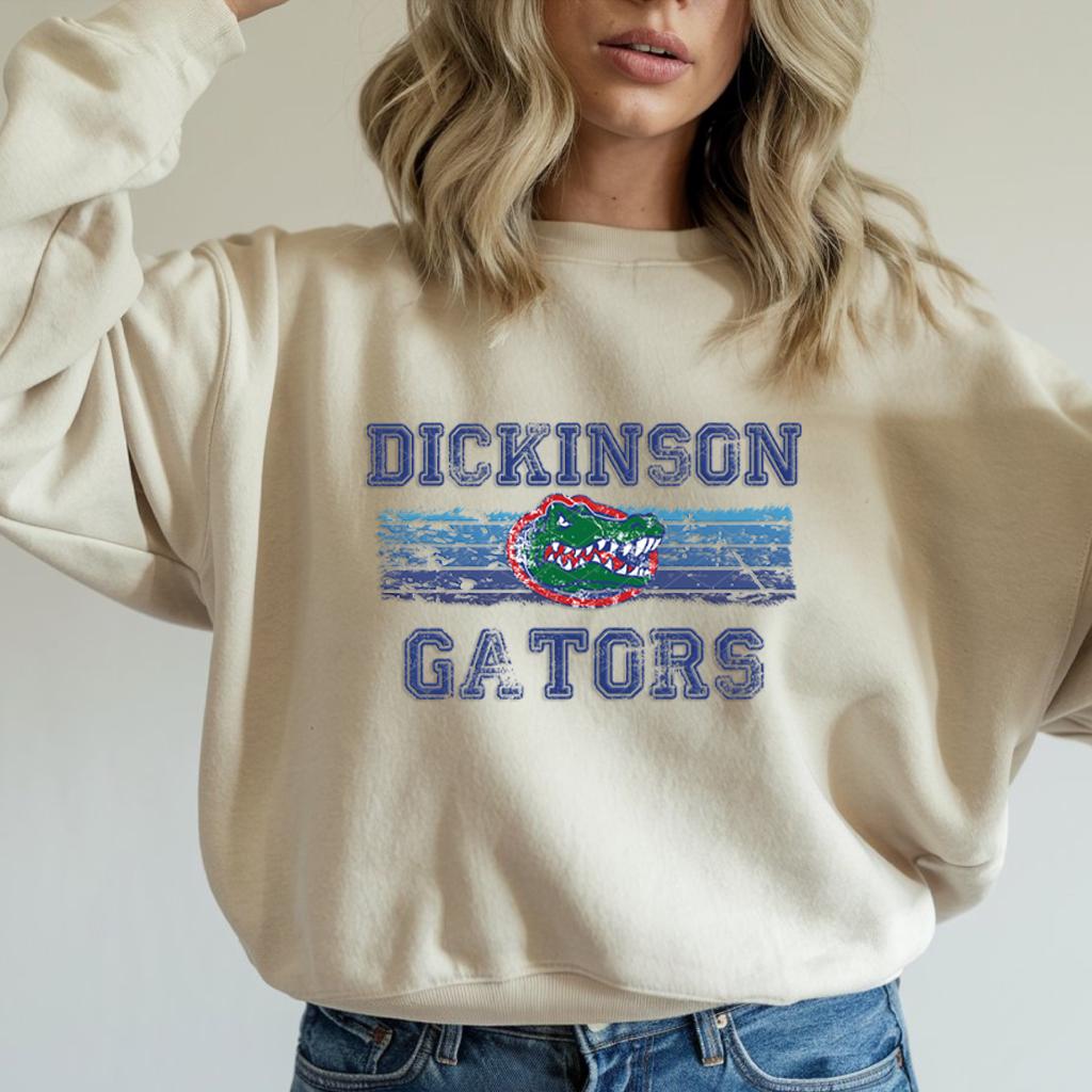 Dickinson Gators DTF transfer on a sweatshirt