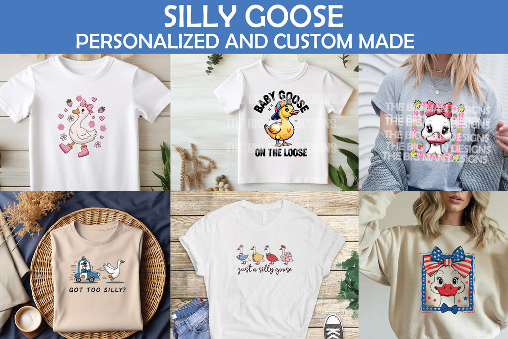 Silly goose personalized dtf transfer bundle