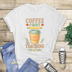 Cute Coffee Teacher Shirt Design for Sublimation