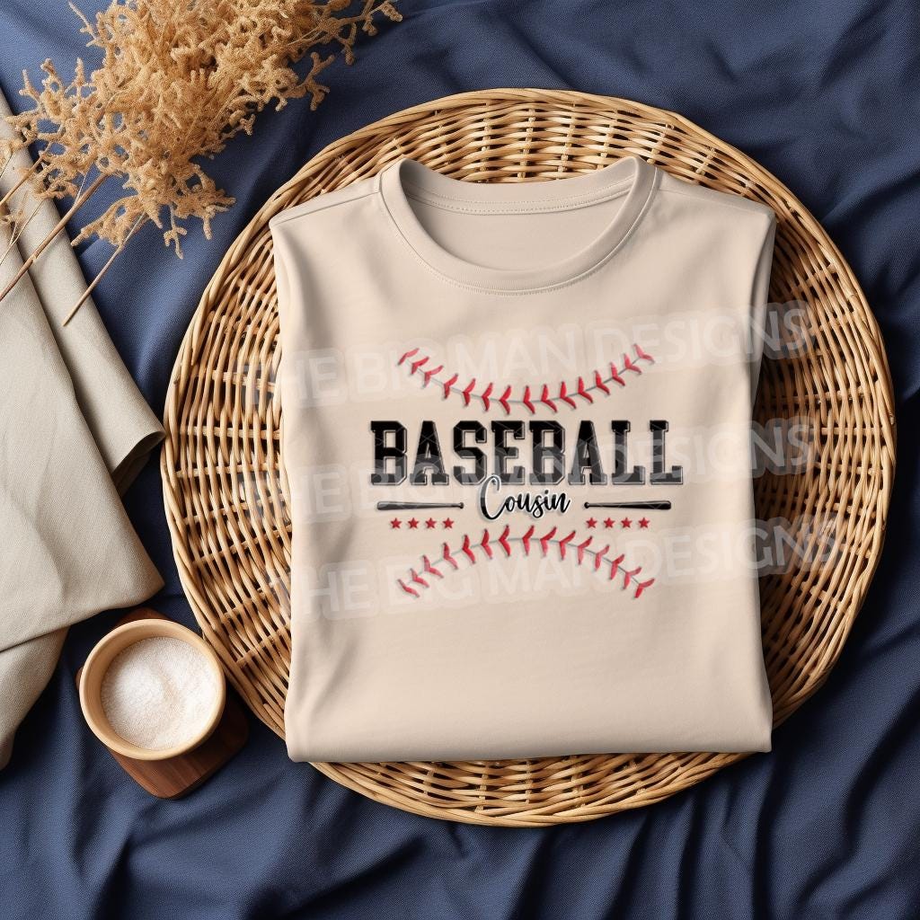 Baseball Cousin DTF Transfer | Vintage Style, Ready to Press